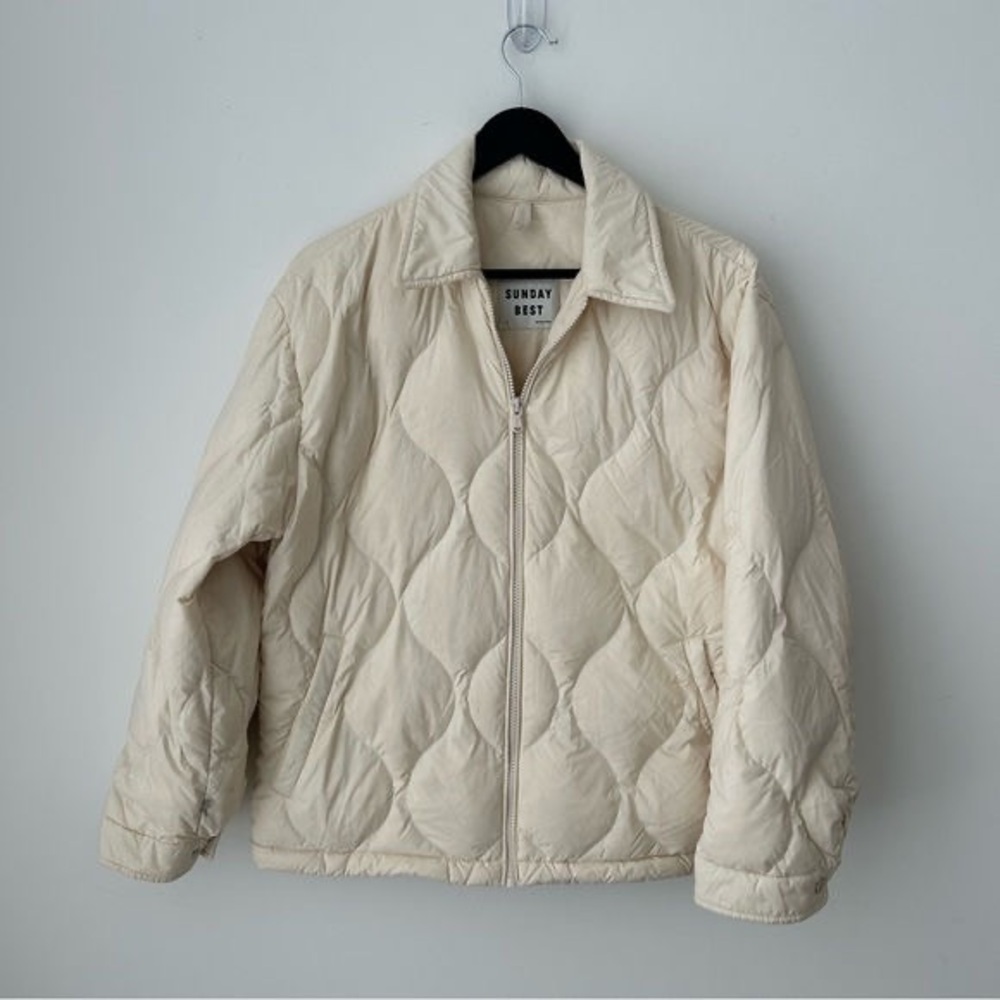 Sunday Best Ivory Puffer Jacket